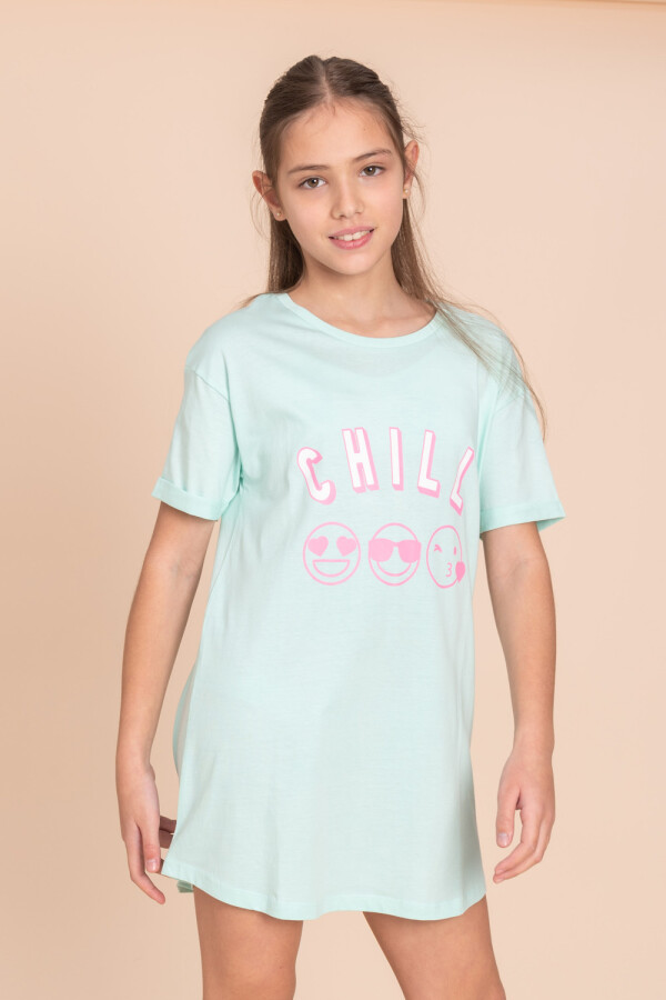 Camisón estampado chill Turquesa