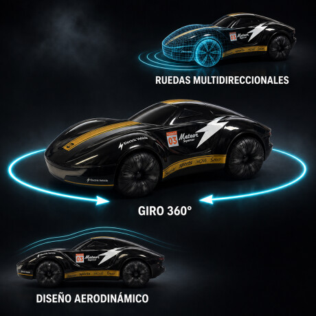 Auto deportivo a control remoto Negro