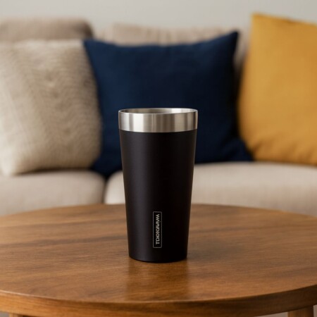 VASO TERMICO TRAMONTINA ACERO INOXIDABLE 420ML NEGRO