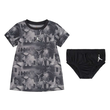 JDG ESSENTIALS AOP DRESS Negro