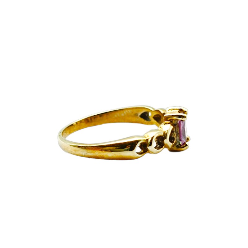 Anillo Solitario -Oro bajo-Piedra Amatista-AN8217 conpiedra