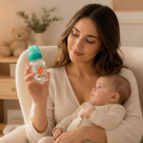 Mamadera Evenflo Forest Bebés 0-3M 120Ml Tetina Flujo Lento Turquesa