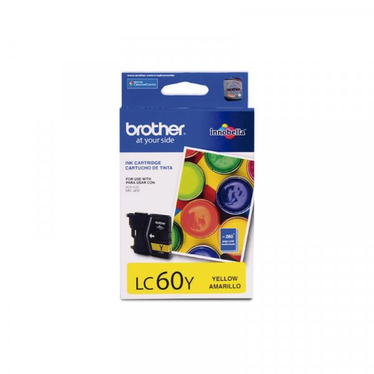 BROTHER LC60Y MFC-J410/DCP-140/DCP-J125/MFC240C AMARILLO - Brother Lc60y Mfc-j410/dcp-140/dcp-j125/mfc240c Amarillo 