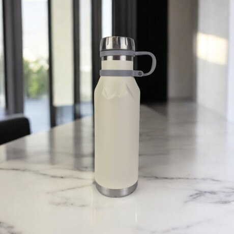 Botella térmica con tapa rosca 600 ml Blanco