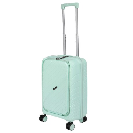 Valija Carry On con bolsillo para laptop Verde agua