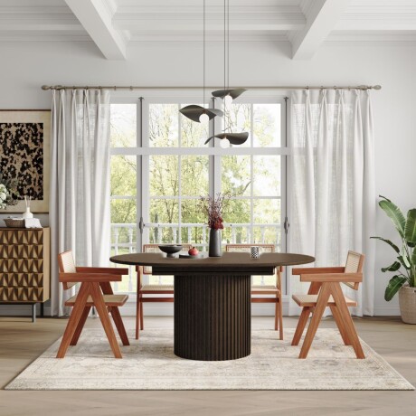 MESA DE COMEDOR VENTAGLIO MARRÓN - CIRCULAR