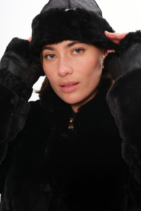 Gorro Leather Bean Negro