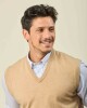 Chaleco Lambswool Escote V Beige