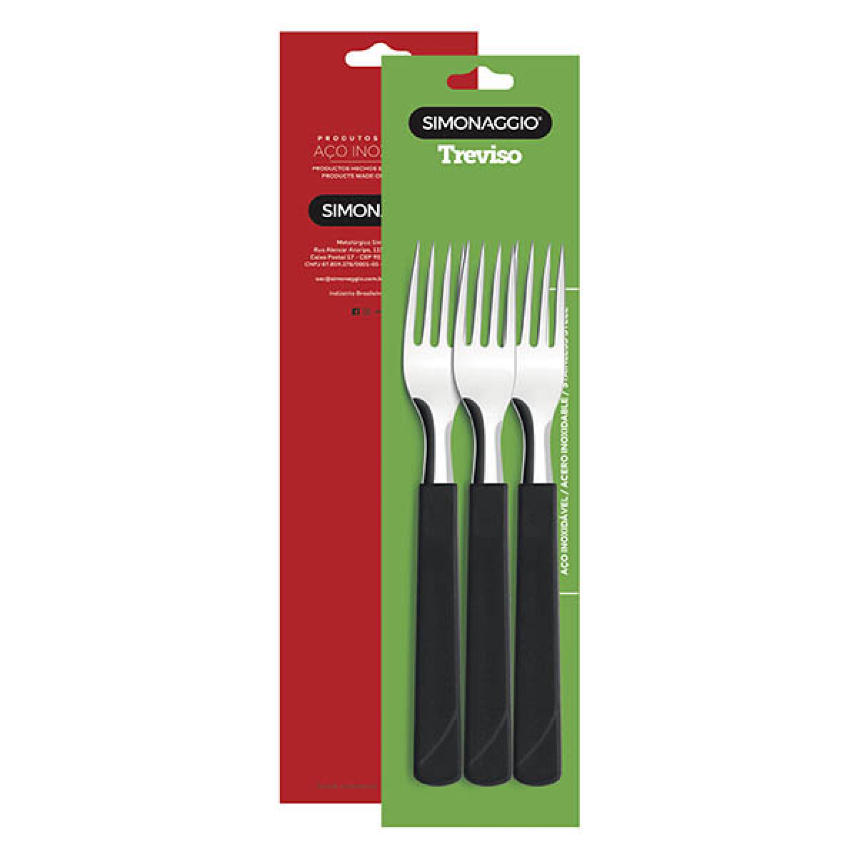 Set X3 Tenedores Treviso de Simonaggio - NEGRO 