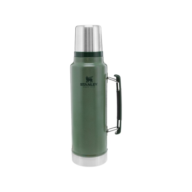 Termo Stanley Classic 1.4 L con Asa Plegable y Tapón Cebador Verde
