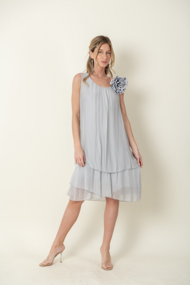 VESTIDO AMAPOLA - Gris claro 