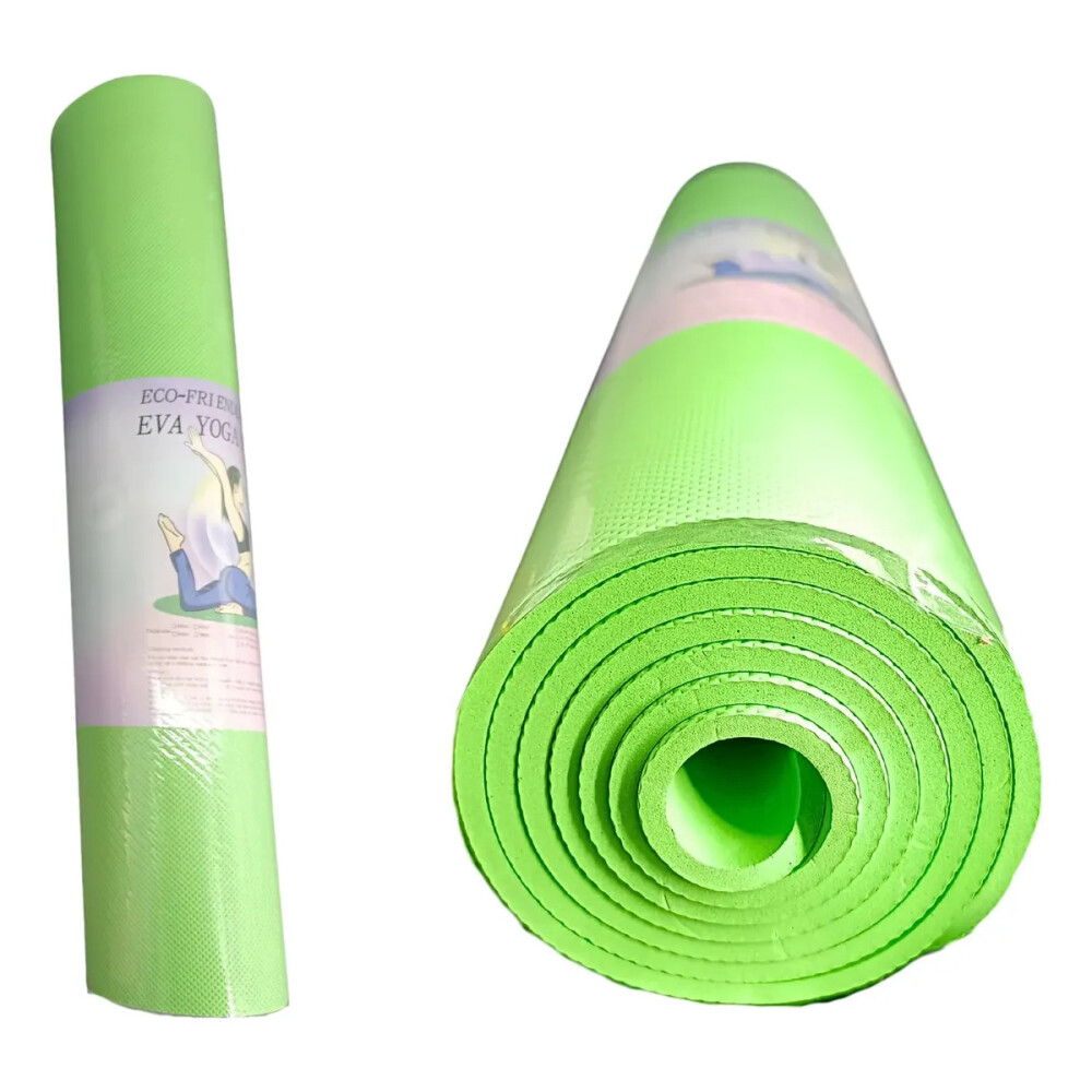 Alfombra para ejercicio, yoga, pilates. 6mm de espesor Verde