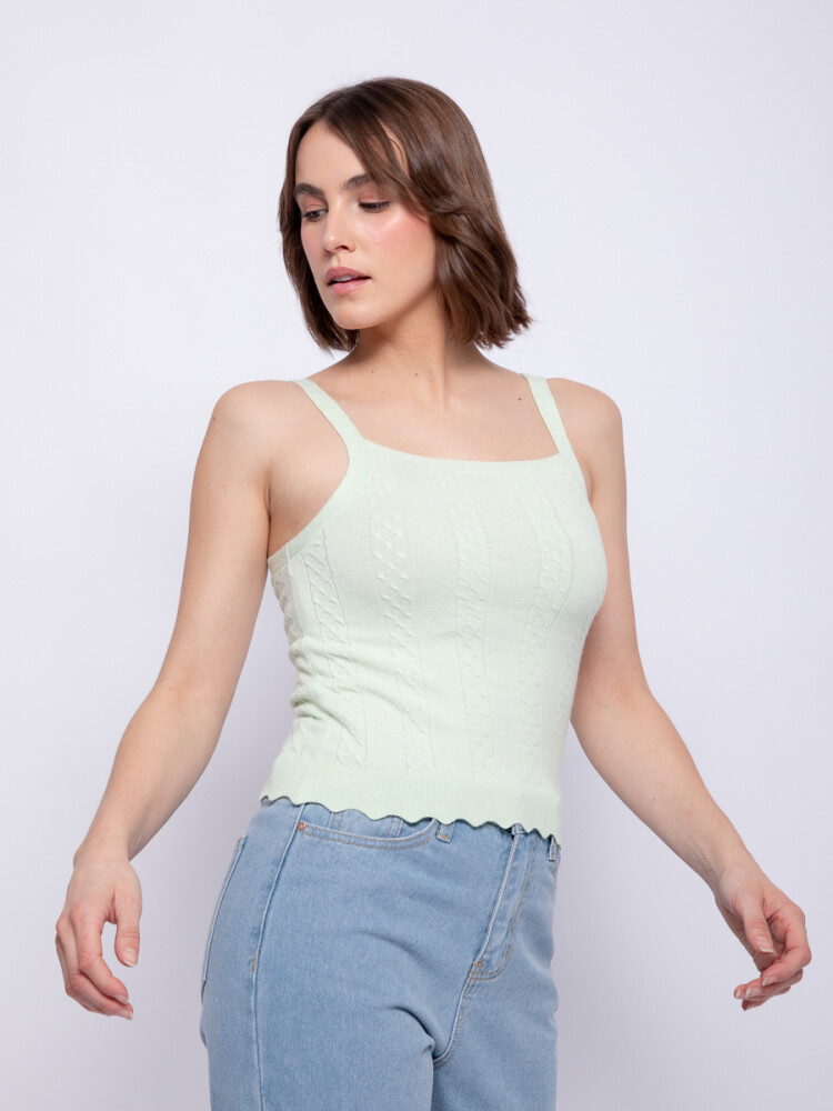 TOP RENI Verde Pastel