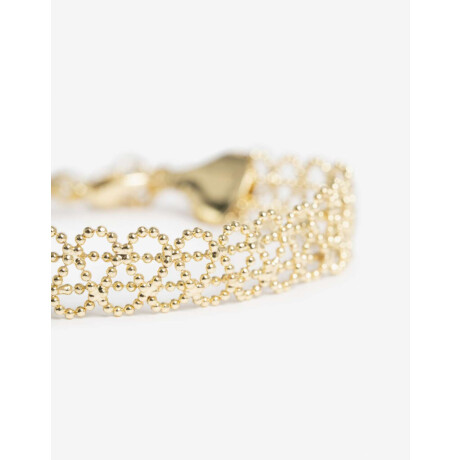 Pulseras Flexibles Metal Dorado