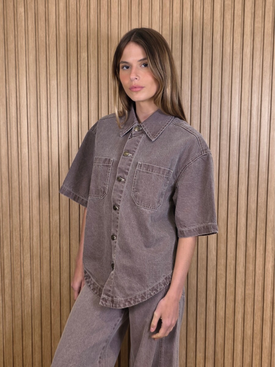 Sobrecamisa Sol - Denim Tostado 