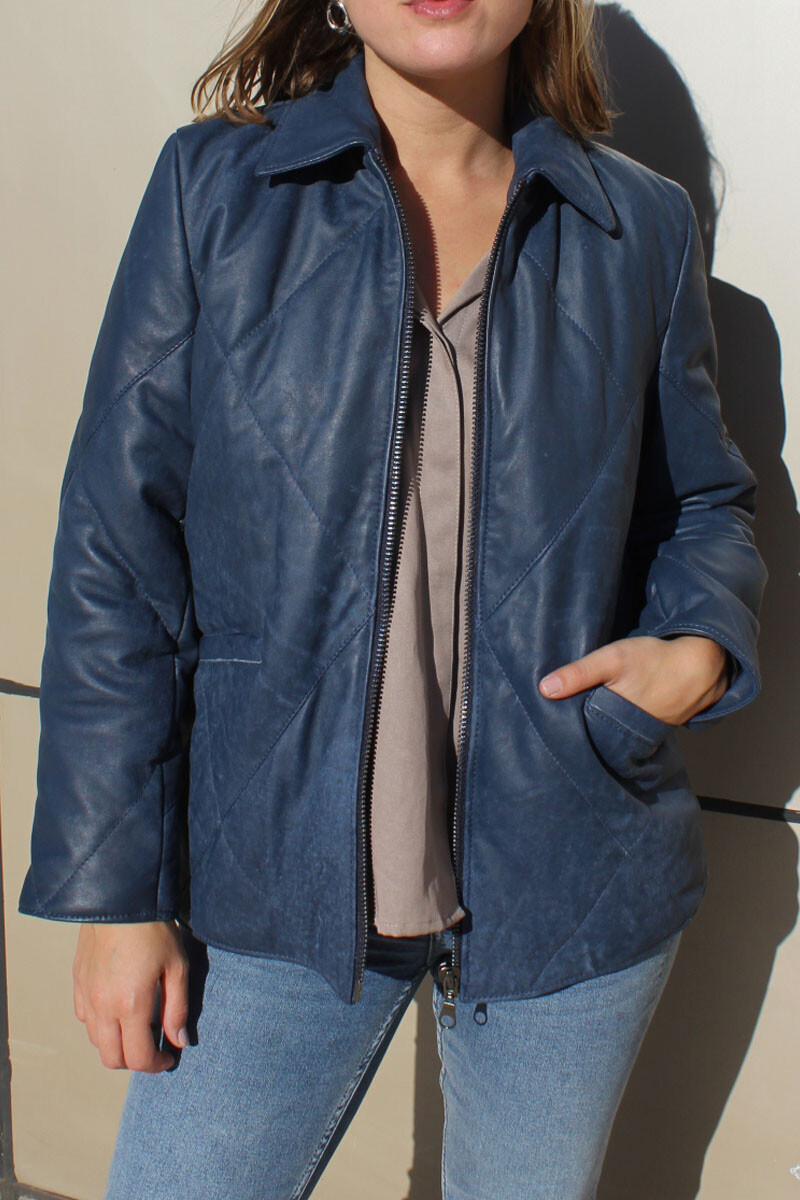 Puffer lia Azul gastado