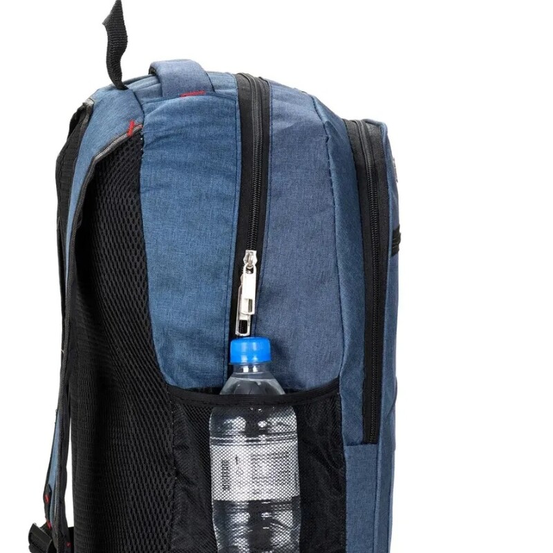 Mochila Liceal Escolar Urbana 3 Cierres azul