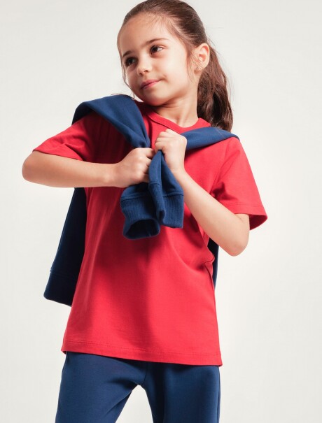 CAMISETA BÁSICA INFANTIL ROJO