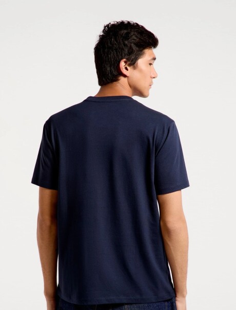 CAMISETA MANGA CORTA CON ESTAMPA AZUL