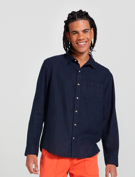 CAMISA BÁSICA MASCULINA AZUL