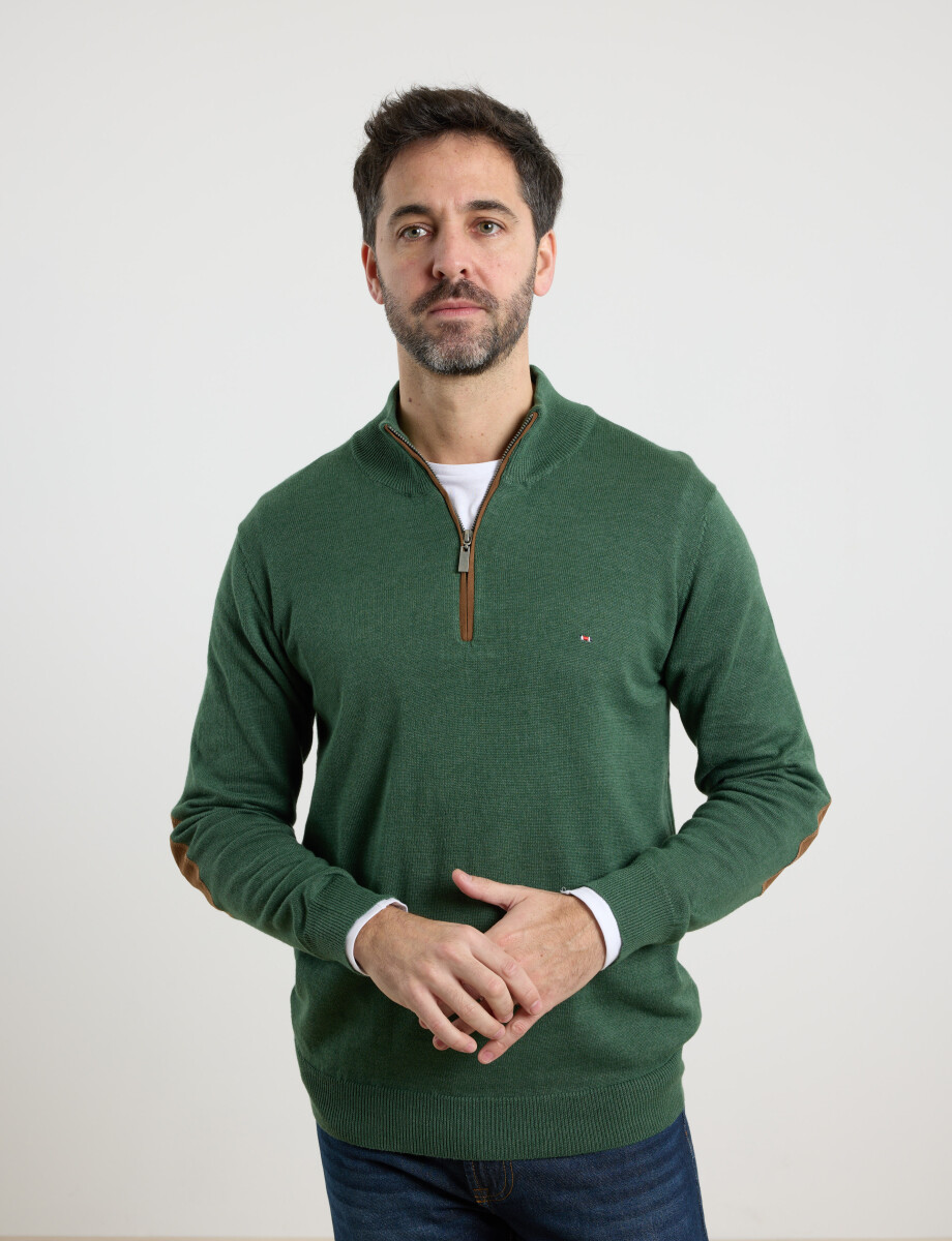 470996 SWEATER MEDIO CIERRE HARRINGTON LABEL Verde
