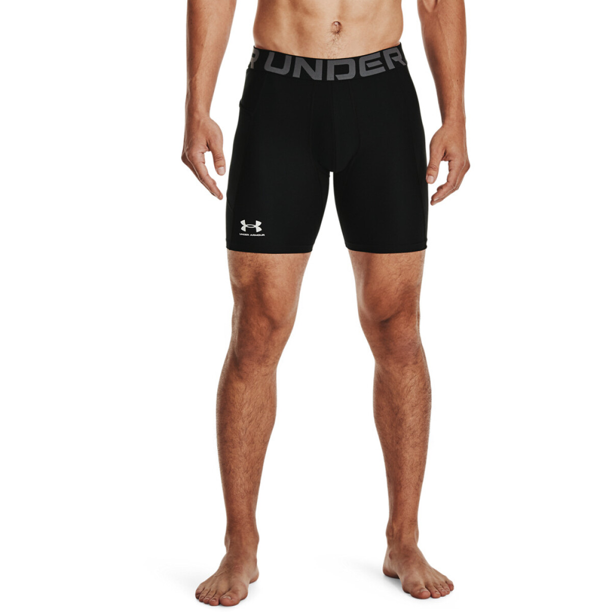 UA HG Armour Shorts-WHT - BLK-001 