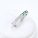 Anillo En Oro 18K Blanco, Brillantes Y Esmeraldas Anillo En Oro 18K Blanco, Brillantes Y Esmeraldas