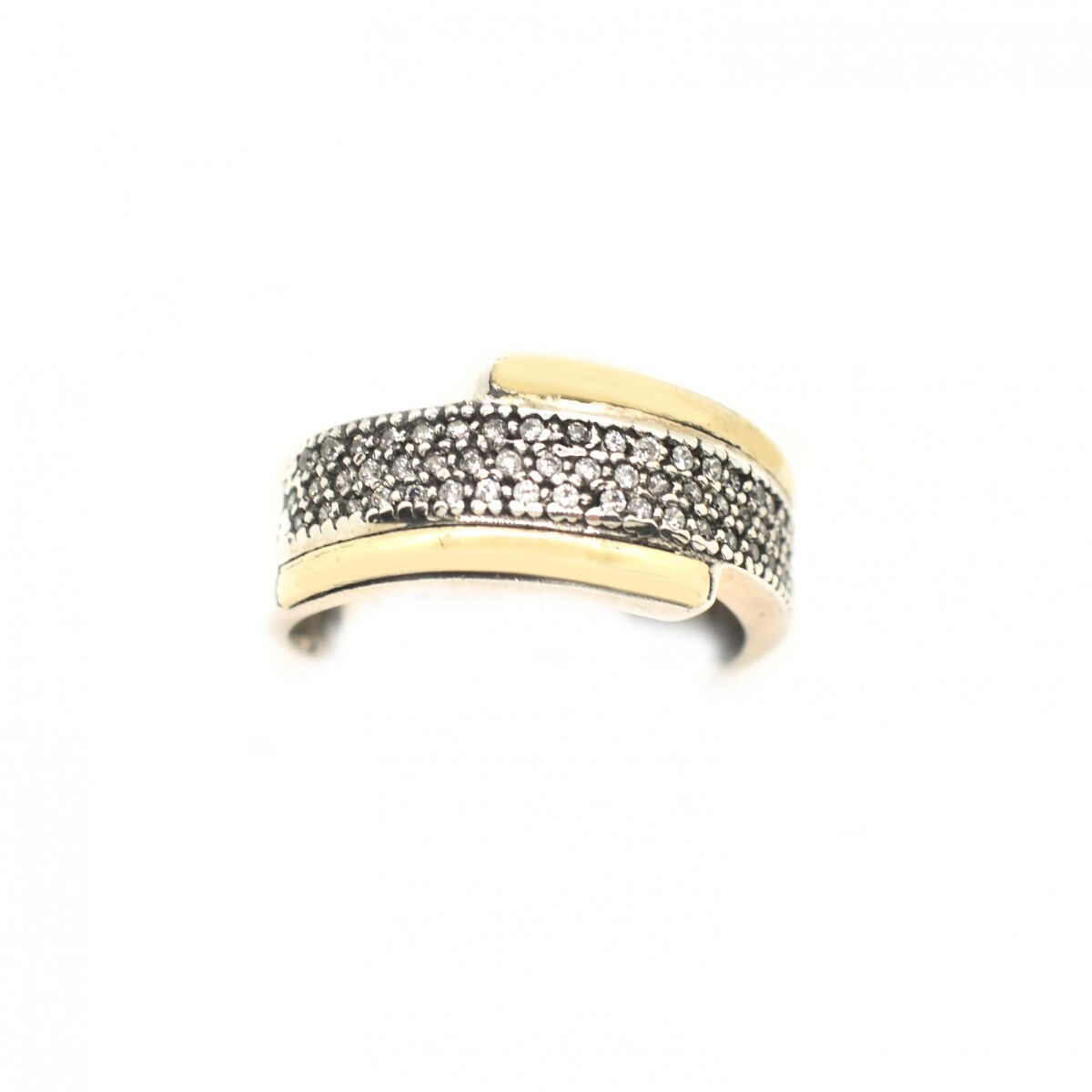 Anillo en Oro y Plata 925 con Zirconias 