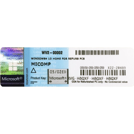 Licencia Windows 10 Home 001