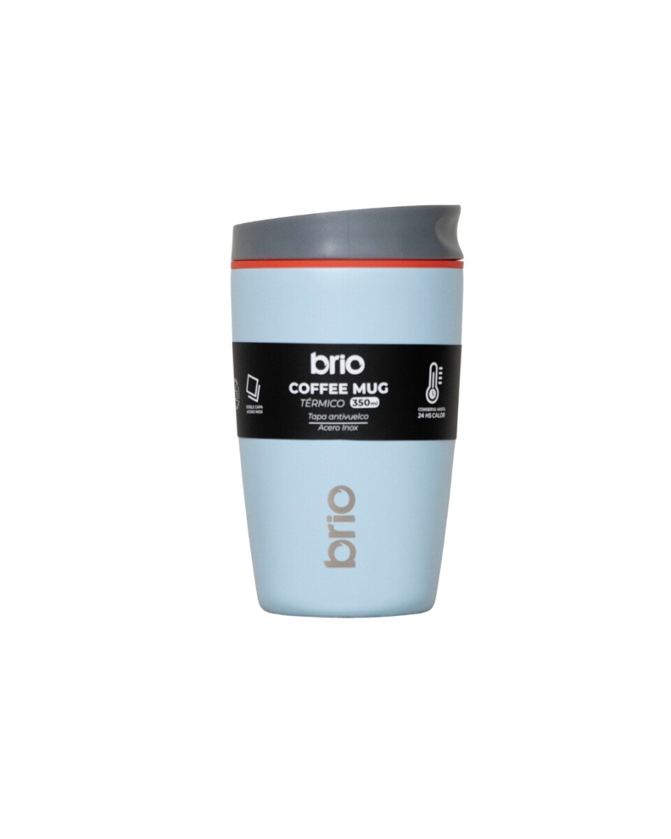 Vaso Térmico brio Café Jarra Mug 350ml Acero Inoxidable - Celeste 