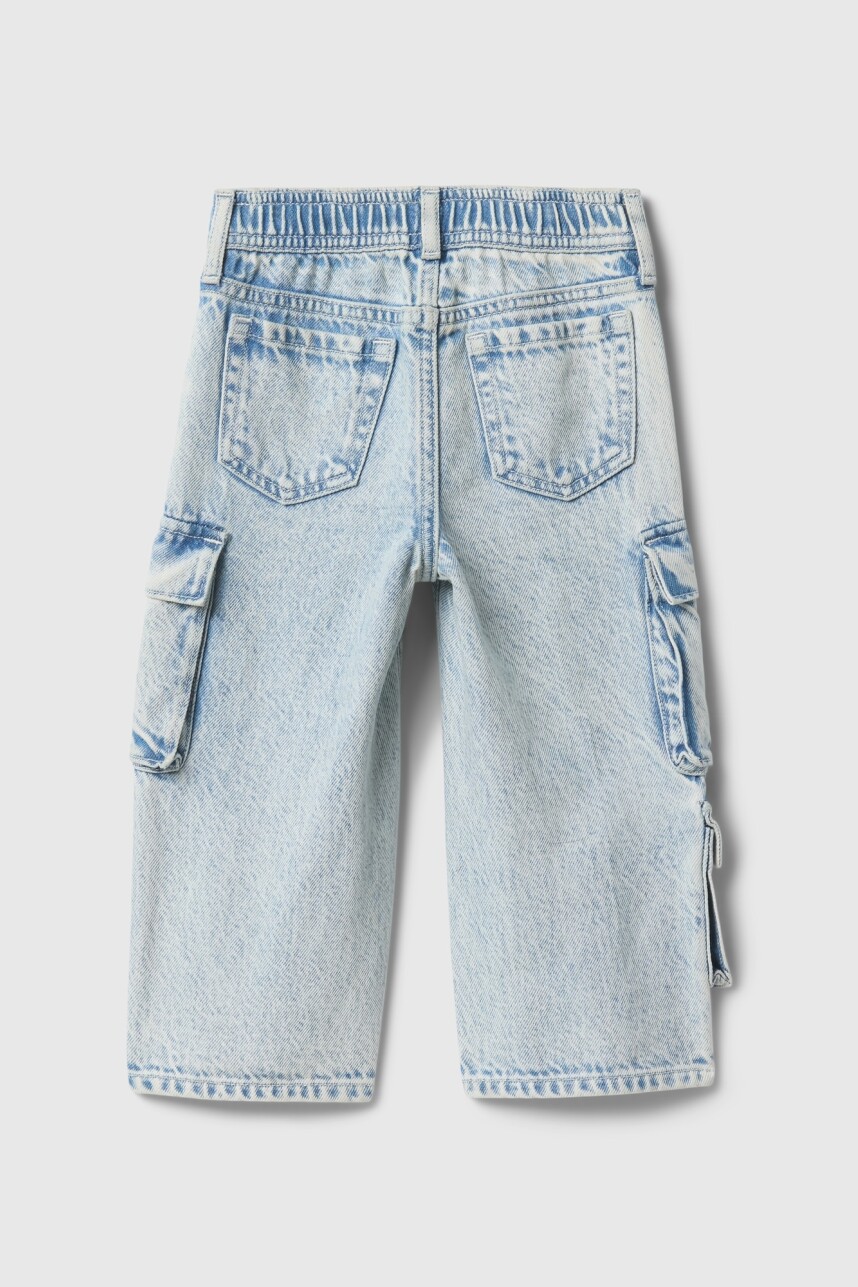 Jean Baggy Cargo Ultrasoft Toddler Niña Light Wash