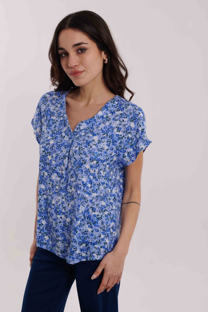 BLUSA THAIS ESTAMPADO AZUL