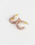 Aros Argollas Prom Argollas Con Strass - Dorado