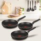 Juego de 3 Sartenes Tefal Vital 20 - 24 y 26cm | Antiadherentes | Color negro. Juego de 3 Sartenes Tefal Vital 20 - 24 y 26cm | Antiadherentes | Color negro.