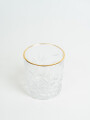 Vaso Whisky Borde Dorado Estampado 4