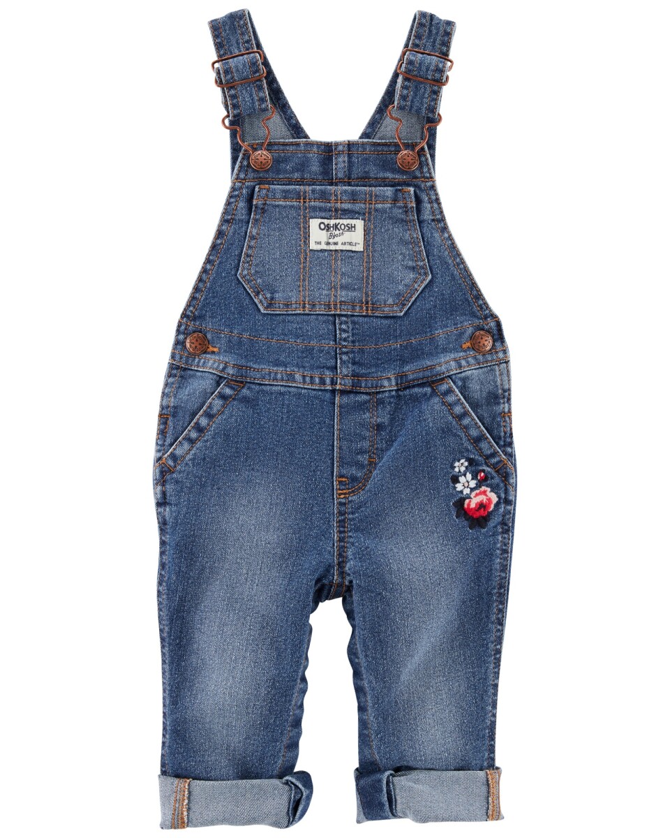 Enterito jean con bordado. Talles 6-24M 