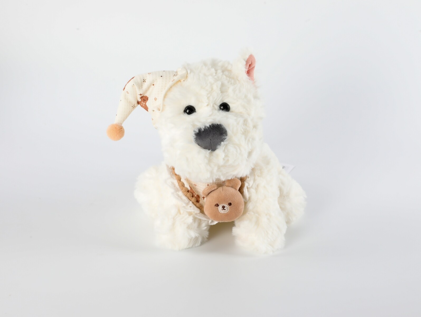 PELUCHE DE PERRITO LINDO CON BABERO 