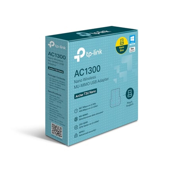 Adaptador Red Usb Tp Link T3u Nano Ac1300 ADAPTADOR RED USB TP LINK T3U NANO