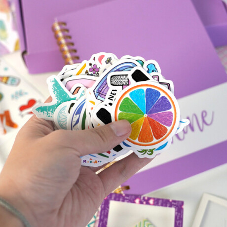 Set De Papelería Infantil Pastel Lila