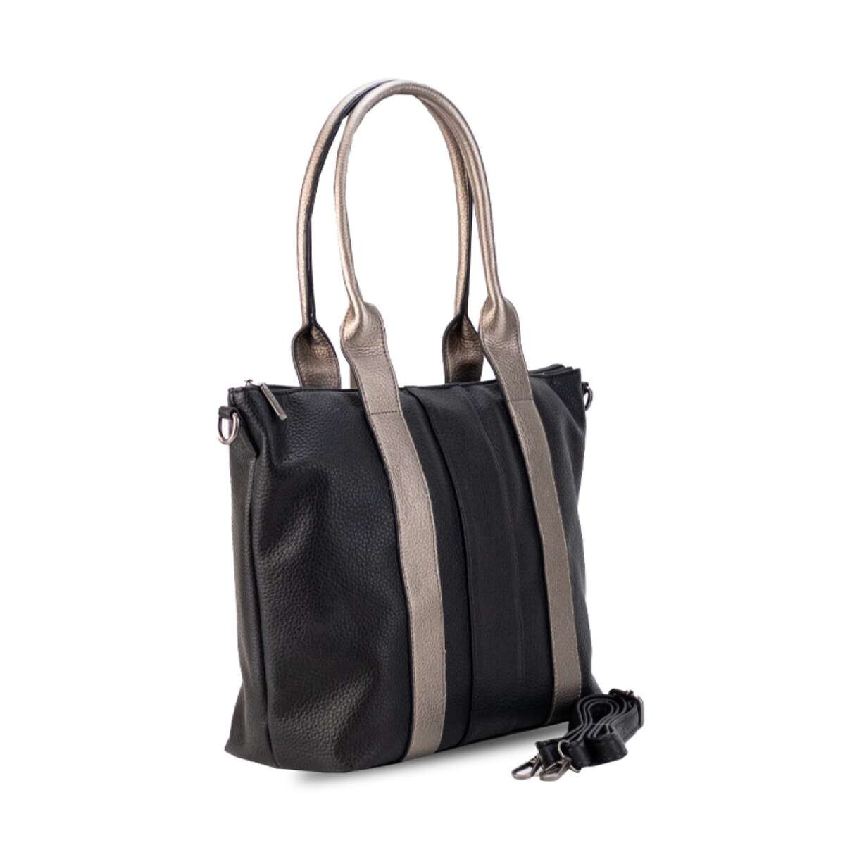 Cartera Pola - Negro y Peltre 