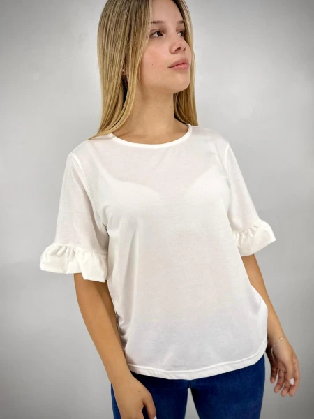 T-SHIRT SLOWLY S2404 BLANCO
