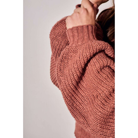 Sweater Bouclé Texturado Terracota