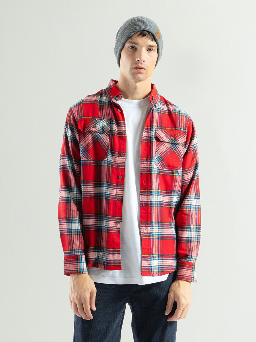 Camisa Franela Forum CFF-24 - Rojo/Fantasia 2 