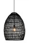 Colgante rattan grande 68cm NEGRA