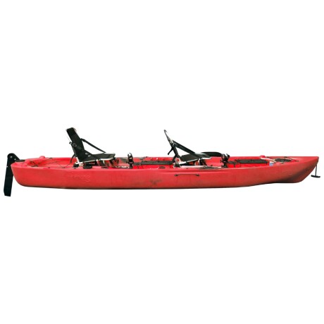 Kayak Caiaker Mero con un motor a pedal Camo Rojo