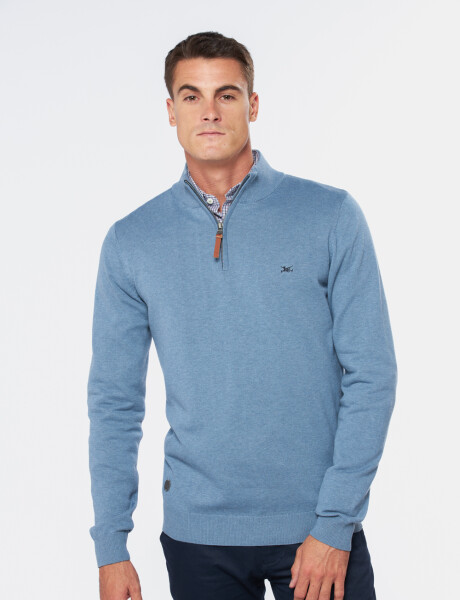 BUZO TEJIDO MEDIO CIERRE Denim