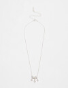 Cadena Corta con Dije Strass Collar Con Dije De Cubic Zirconia - Plateado