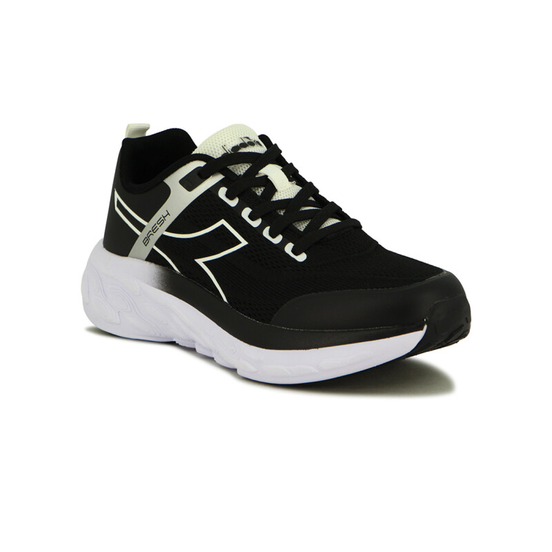 Championes Deportivos Mujer Diadora Bresh Negro-Blanco