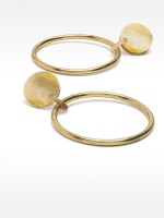 Pendientes Largos Con Aro dorado