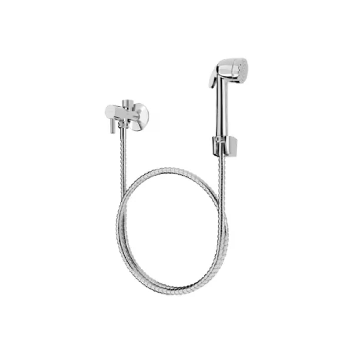 Kit Ducha Higiénica Con Desviador Y Flex. Inox Blukit 